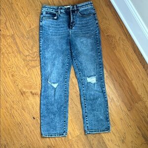 LC Lauren Conrad high rise straight leg jeans.